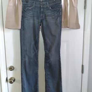 Womens 7 For All Mankind Bootcut Jeans Size 29 with embellished back pockets